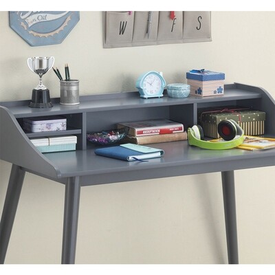 4-compartment Writing Desk in Grey
