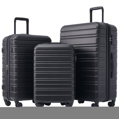 M-L-XL-Set,Hochwertiges ABS-Kofferset - Robuste 3-teilige Reisekollektion für stilvolle und sichere Unternehmungen