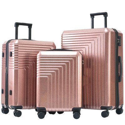 Exklusives M-L-XL 3-teiliges Koffer-Set aus hochwertigem PVC-Material - Robust, leicht und stilvoll für komfortables Reisen und sicheren Transport