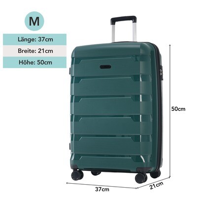 M-L-XL Koffer, 3-teiliger Koffer, modischer PP-Materialkoffer, leicht und strapazierfähig