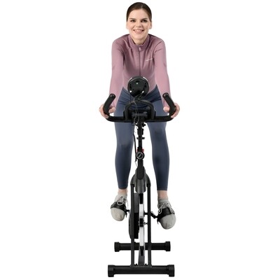 Fitness bike, Heimtrainer, höhenverstellbar, rot, maximale Belastung 120 kg