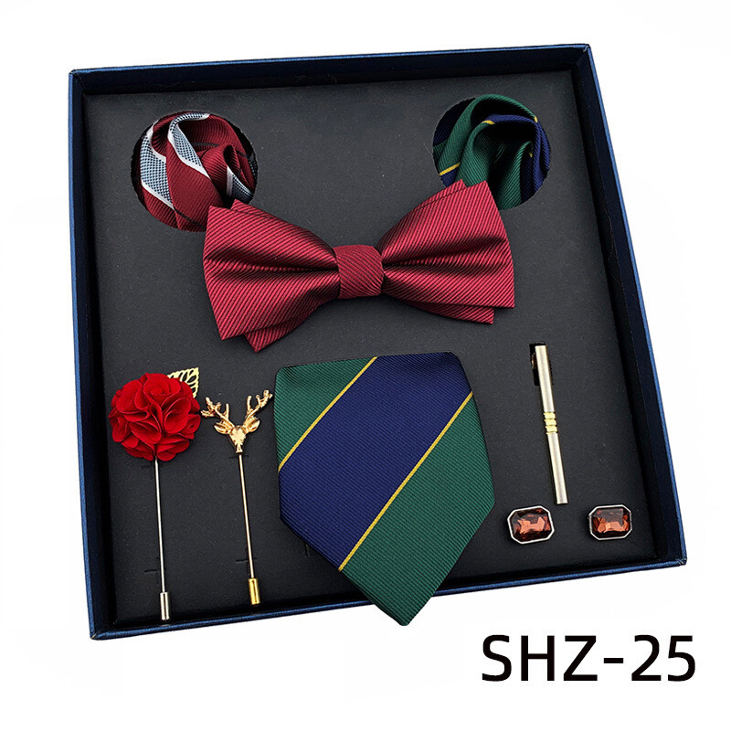 New Men Tie Light Luxury Gift Box Wedding Tie New Men Tie Light Luxury Gift Box Wedding Tie, Color: Shz-25
