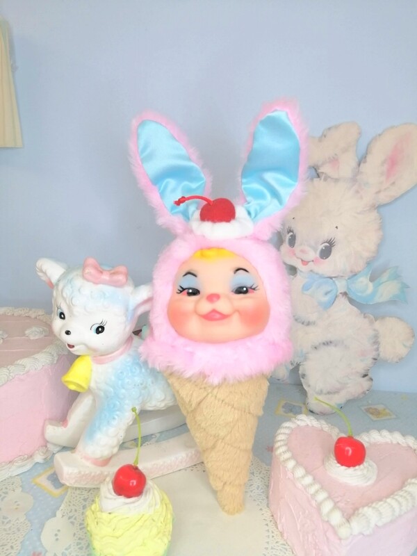 Pink ice cream bunny 