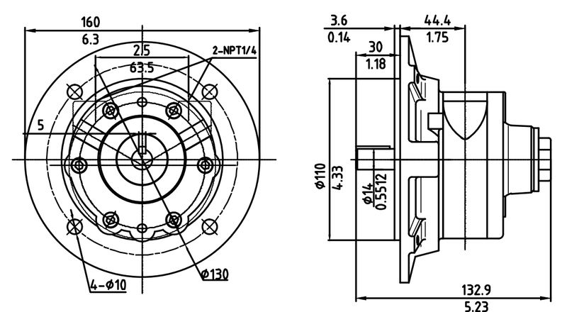Motor Neumático HX2AM-F110