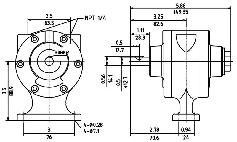 Motor Neumático HX4AM-H
