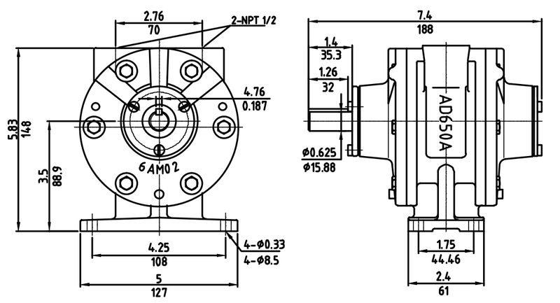 Motor Neumático HX6AM-H