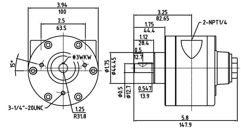 Motor Neumático HX4AM-V