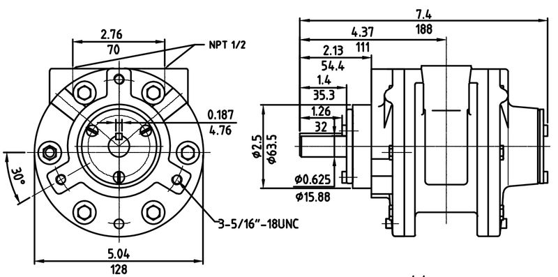Motor Neumático HX6AM-V