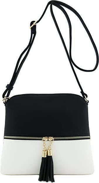 Lightweight Medium Crossbody Bag with Tassel