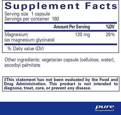 Magnesium Glycinate 120mg 90 caps