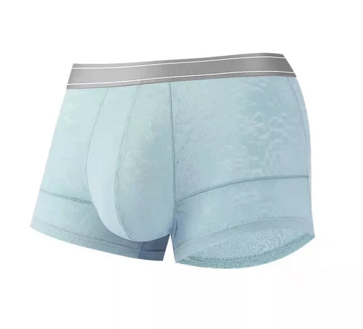 Men Light Blue Floral Boxers Shorts