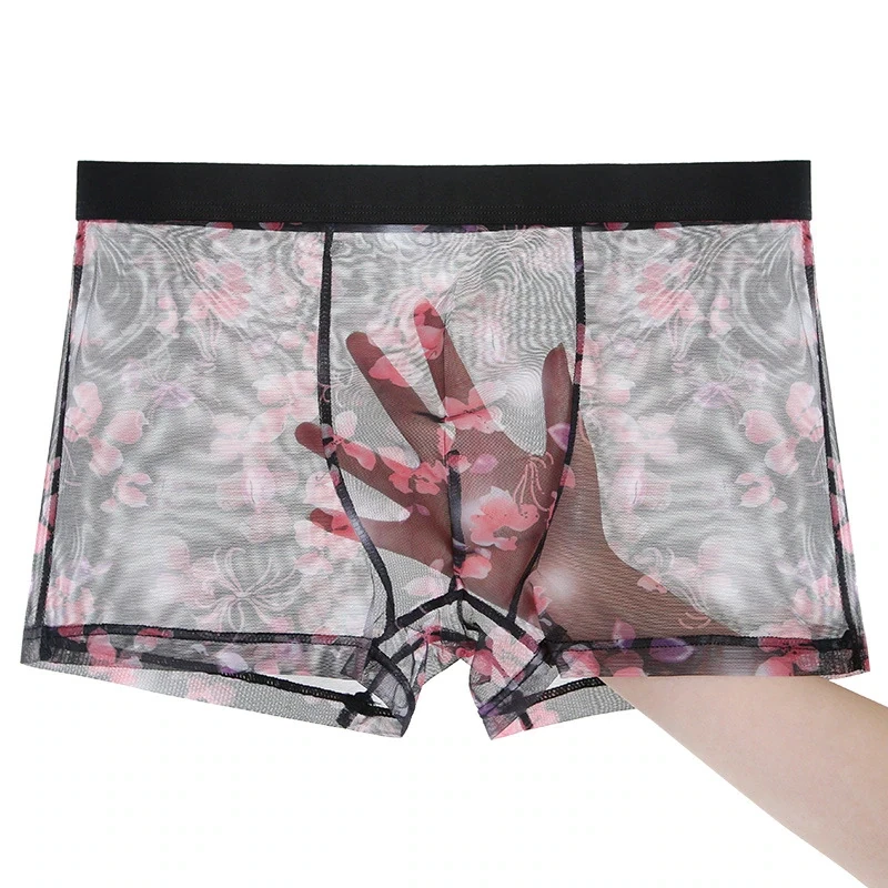 Men Sexy Lace Boxer