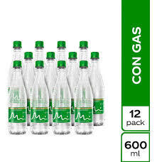 Agua manantial gas 600 ml x 12 unds