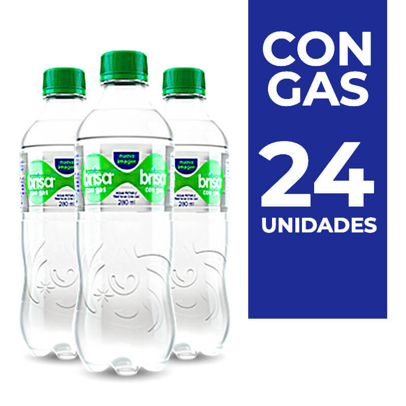 Agua brisa gas 600 ml x 24 unds