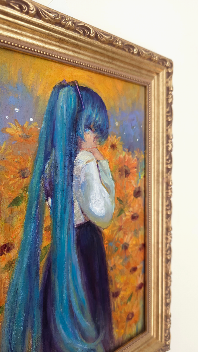 Miku's Secret Glance - 20 × 30