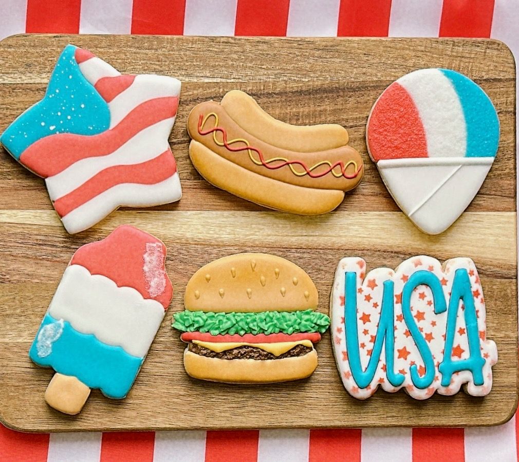 "Party in the USA" Cookie Decorating Class - June 23rd, 2025(7-9pm, In store)