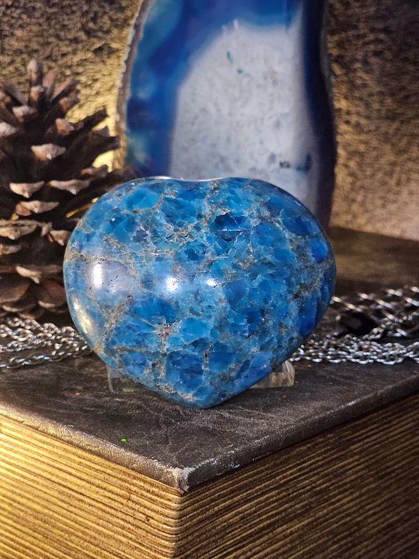 Blue Apatite Heart