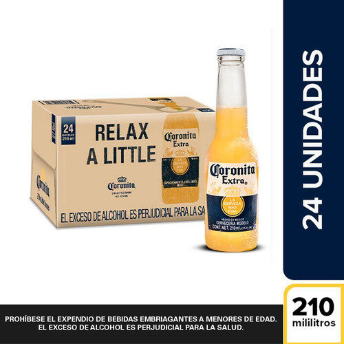 Cerveza Coronita 210 ml caja x 24