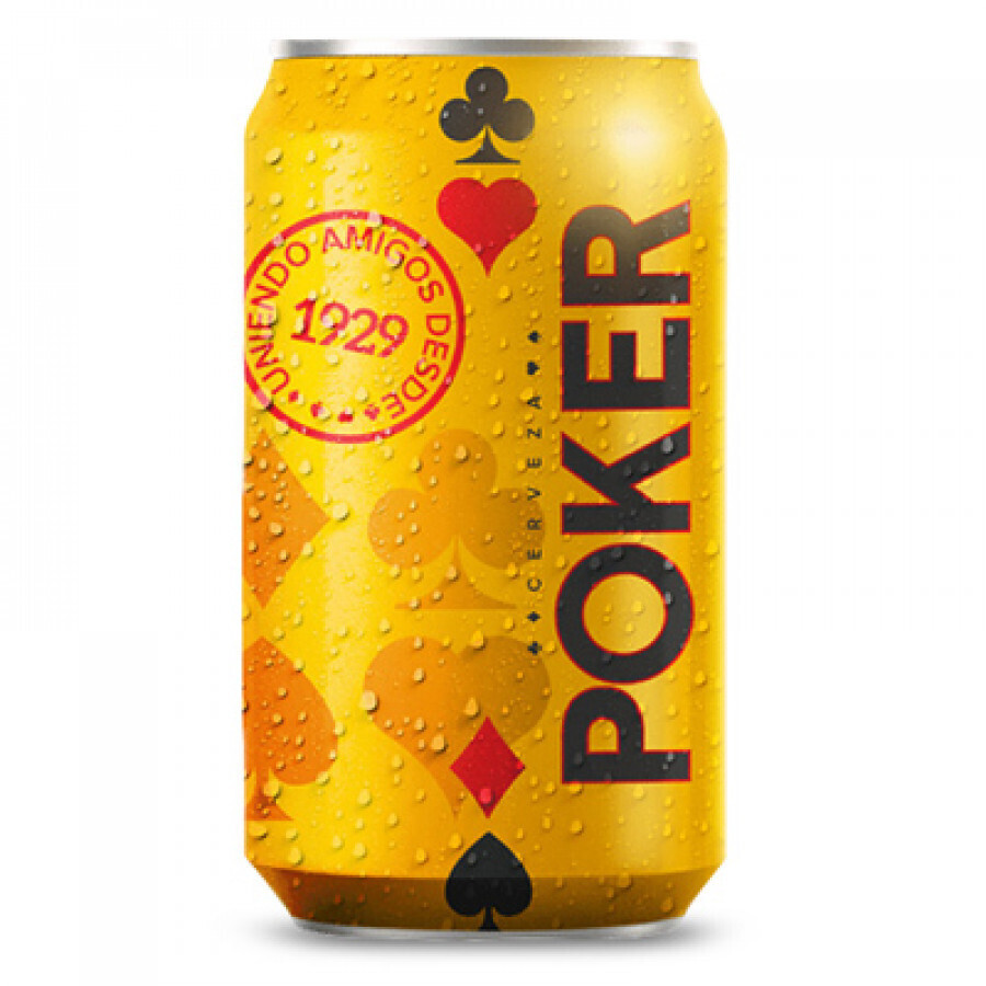 Cerveza Póker lata x 330 ml