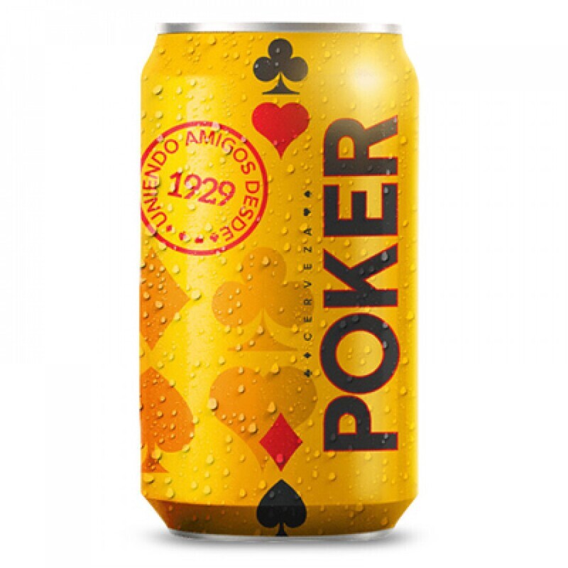 Cerveza Póker lata x 330 ml