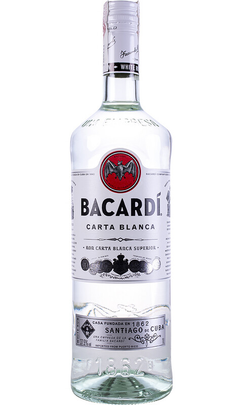Ron Bcardi carta blanca botella caja x 12