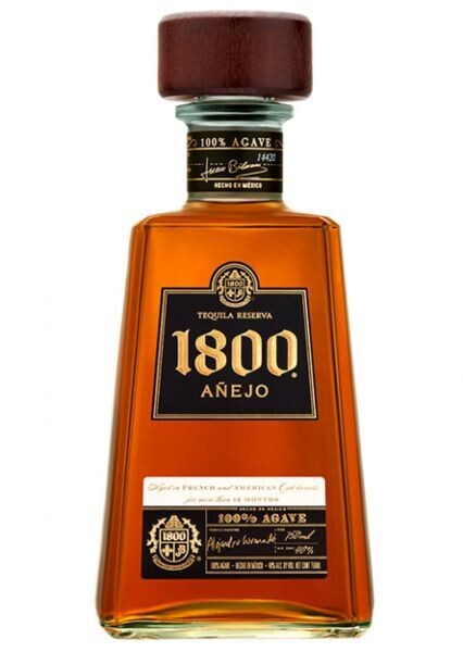 Tequila 1800 añejo botella caja x 12