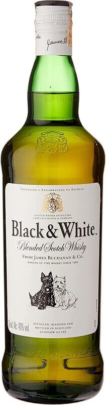 Whisky black &amp; White litro caja x 12