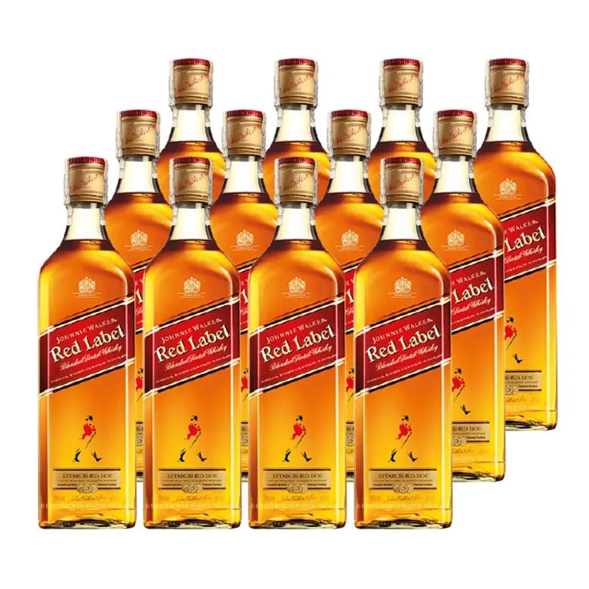 Whisky Red Label Johnnie Walker litro caja x 12