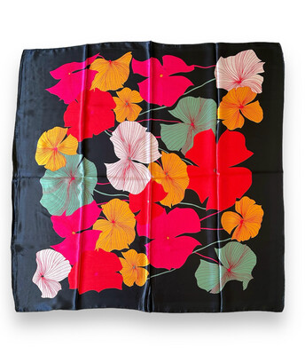 Black Scarf With Floral