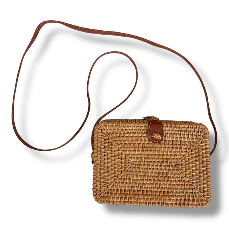 Square Fashion Rattan Purse