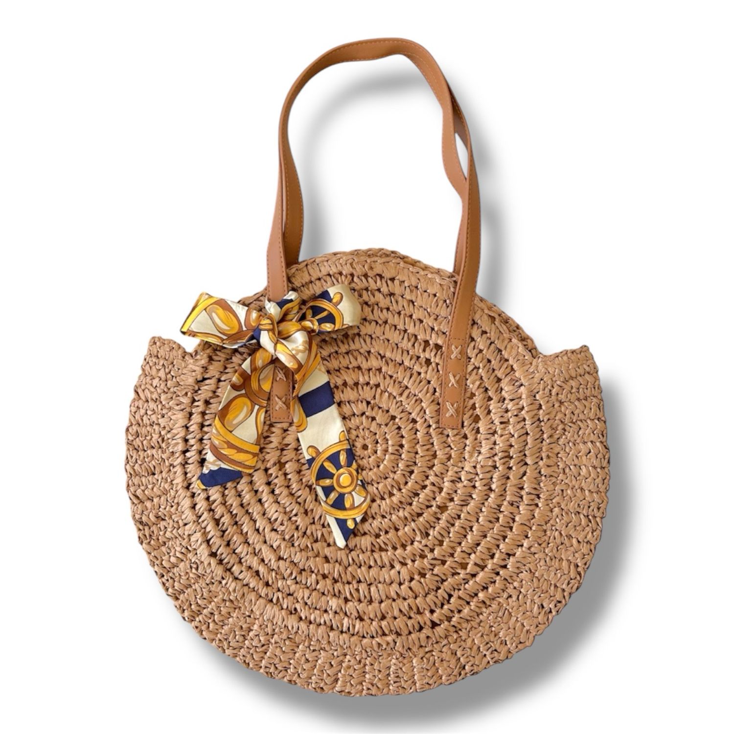 Brown Bohemian Tote + Headscarf Tied