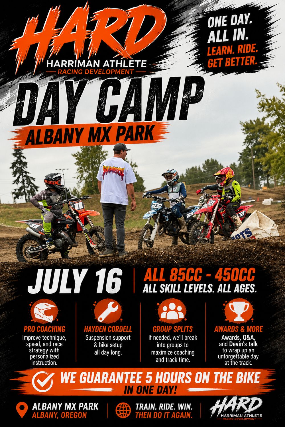 85cc-450cc Day Camp- Deposit