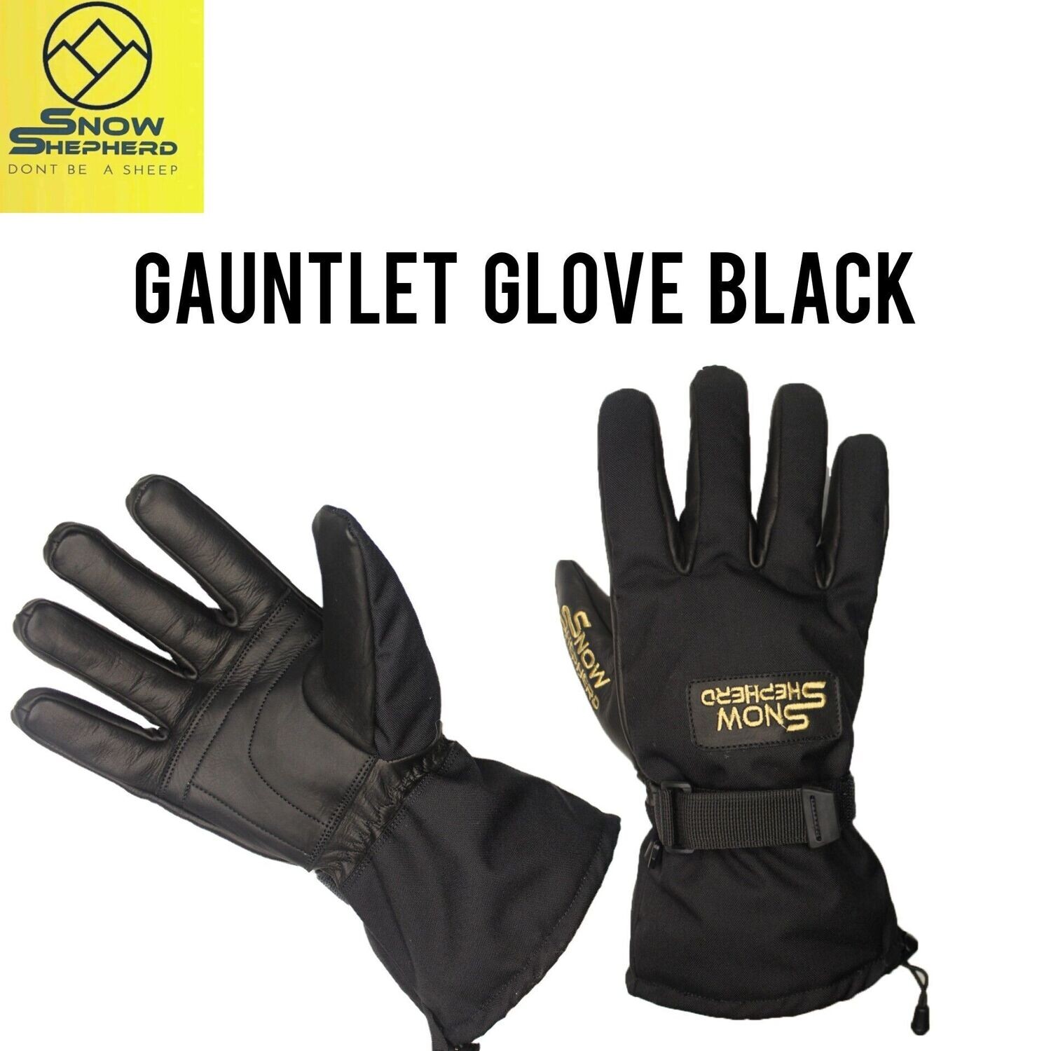 Snowshepherd Gauntlet Gloves Black, Size: Xsmall