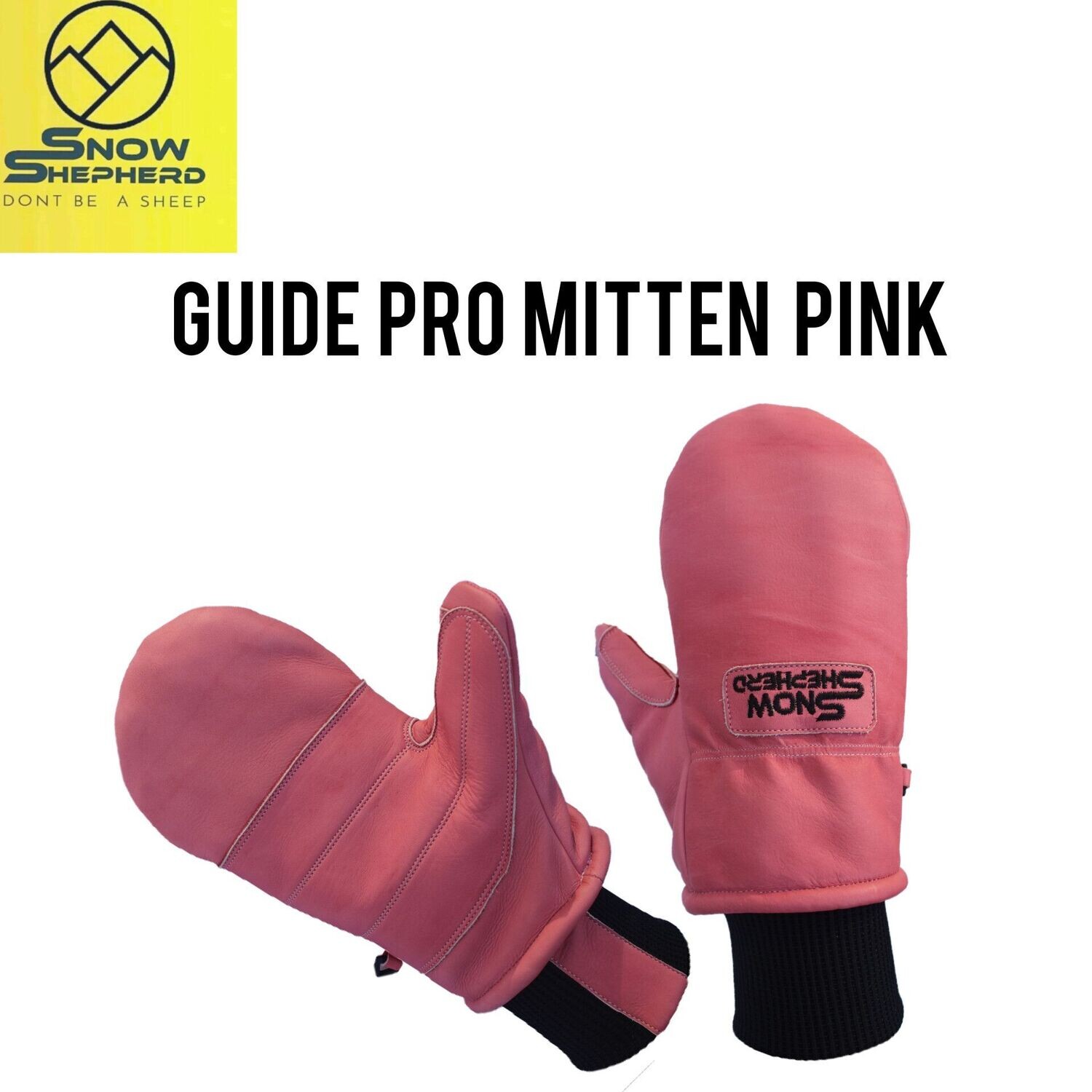 Snowshepherd Leather Ski Guide Pro Mittens Baby Pink