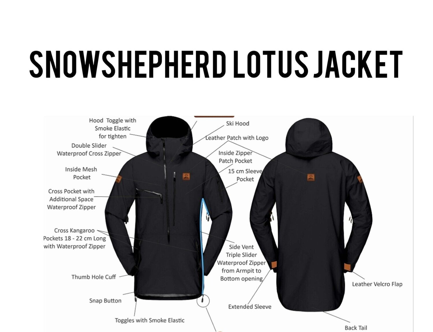 SnowShepherd Lotus Jacket Black