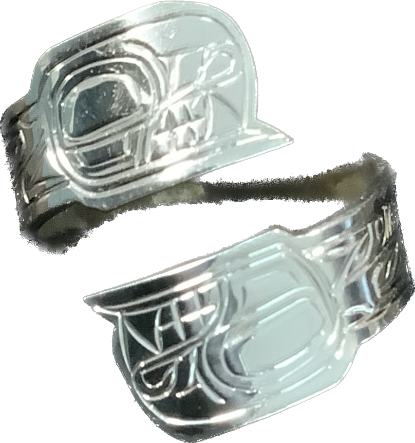 Killer Whale Adjustable Silver Ring