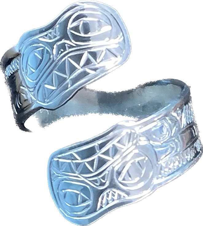 Shark Silver Adjustable Ring