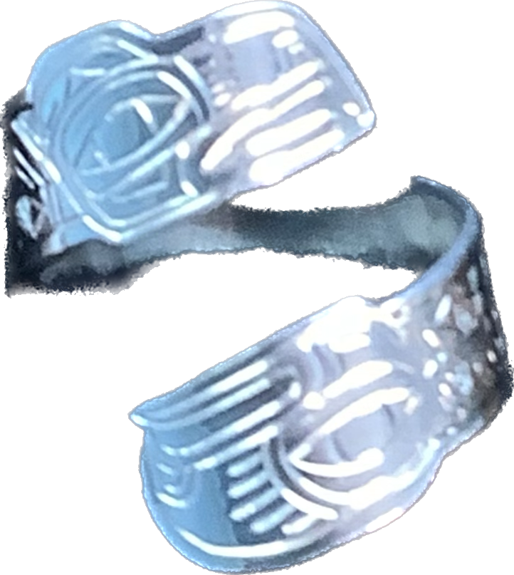 Lovebirds Silver Ring Adjustable