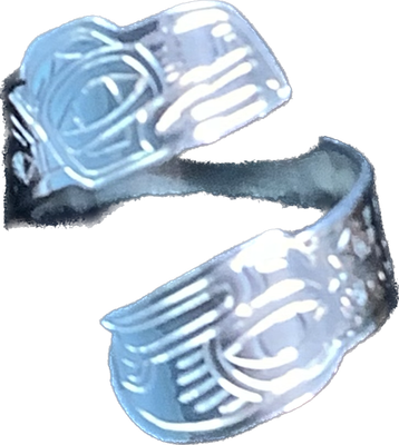 Lovebirds Silver Ring Adjustable