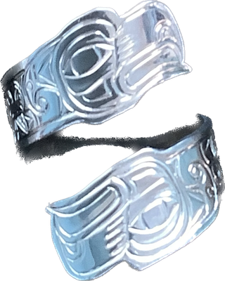Thunderbird Silver Adjustable Ring