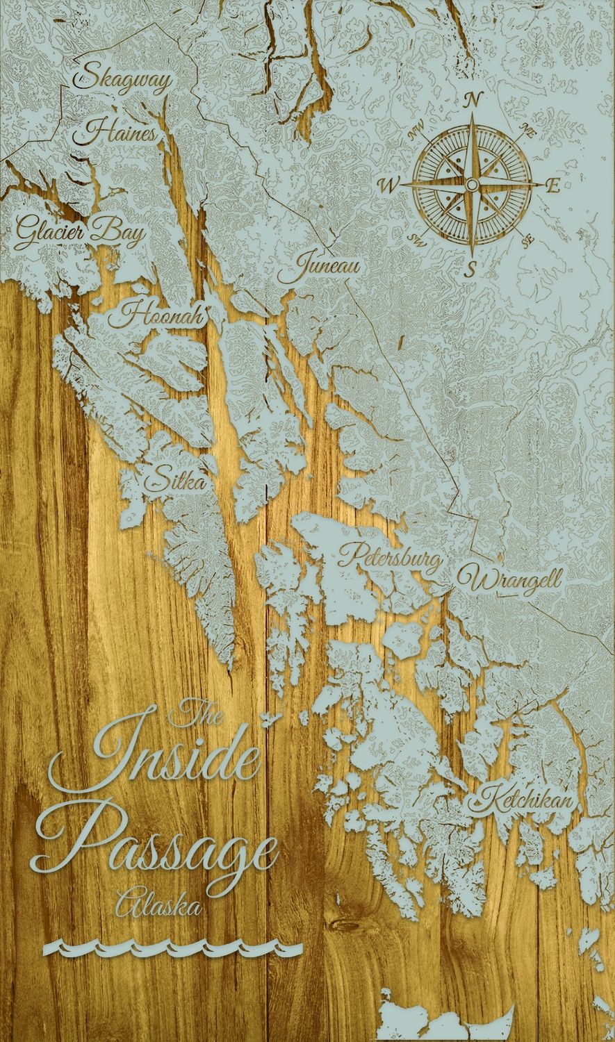 Inside Passage Wood Art  Lunar Surface SCHMedium