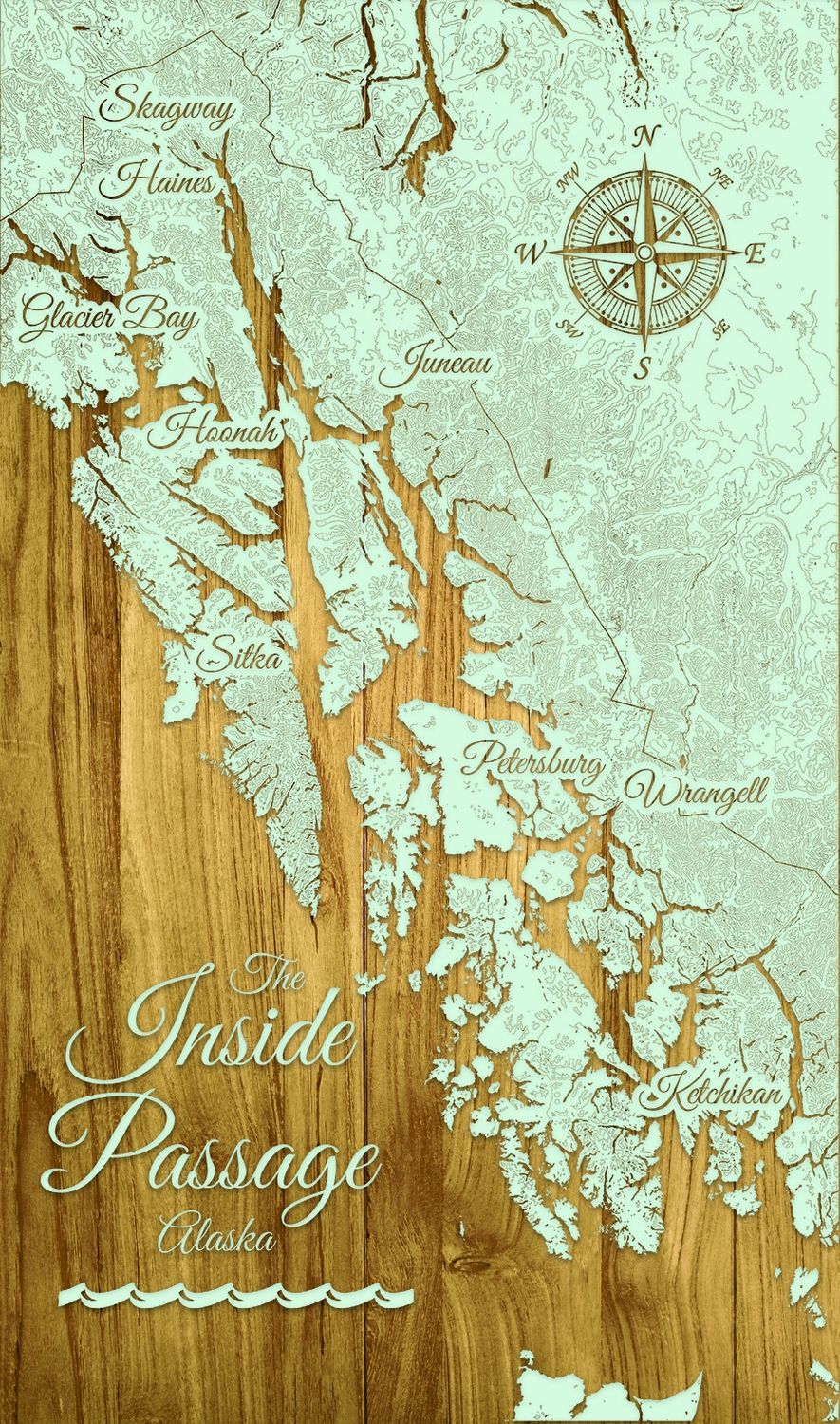 Inside Passage Wood Wall Art Schmedium Sea Glass