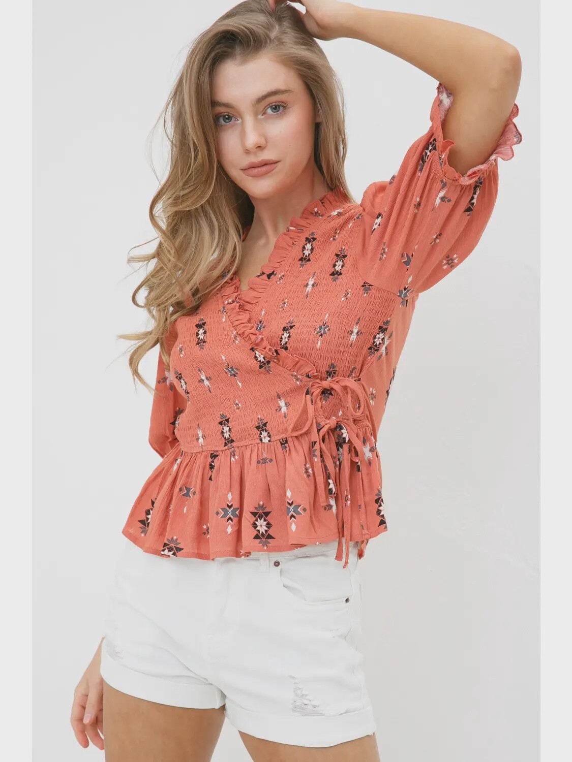 Aztec Smocked Wrap