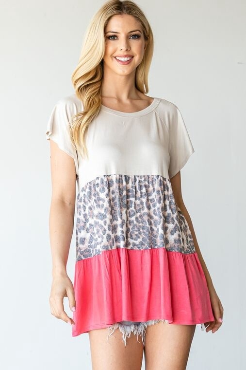 Cheetah Color-Block Shirt