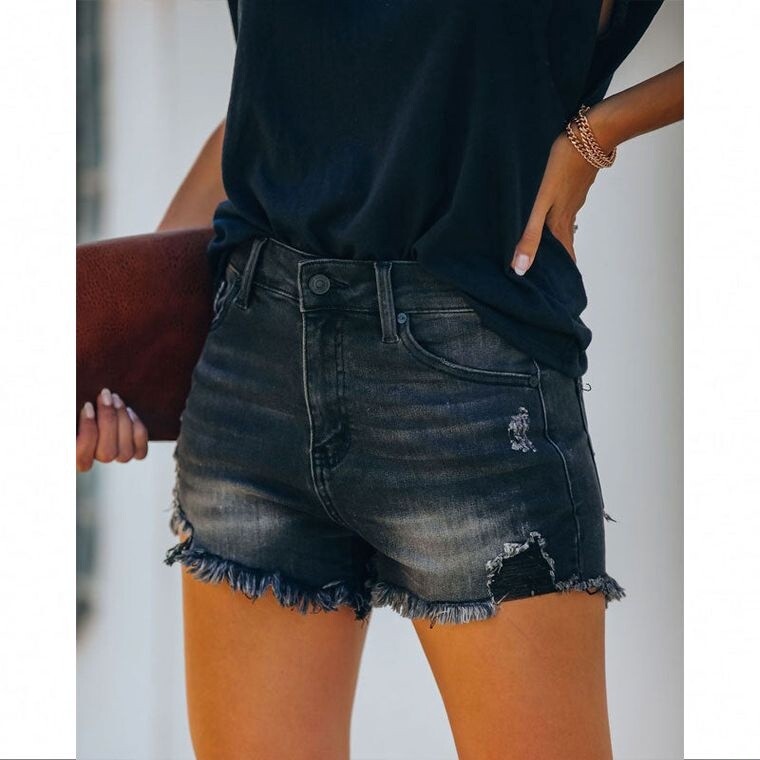 High Waist Fringed Shorts
