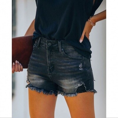 High Waist Fringed Shorts