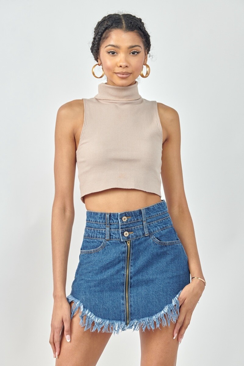 Kancan Frayed Skirt