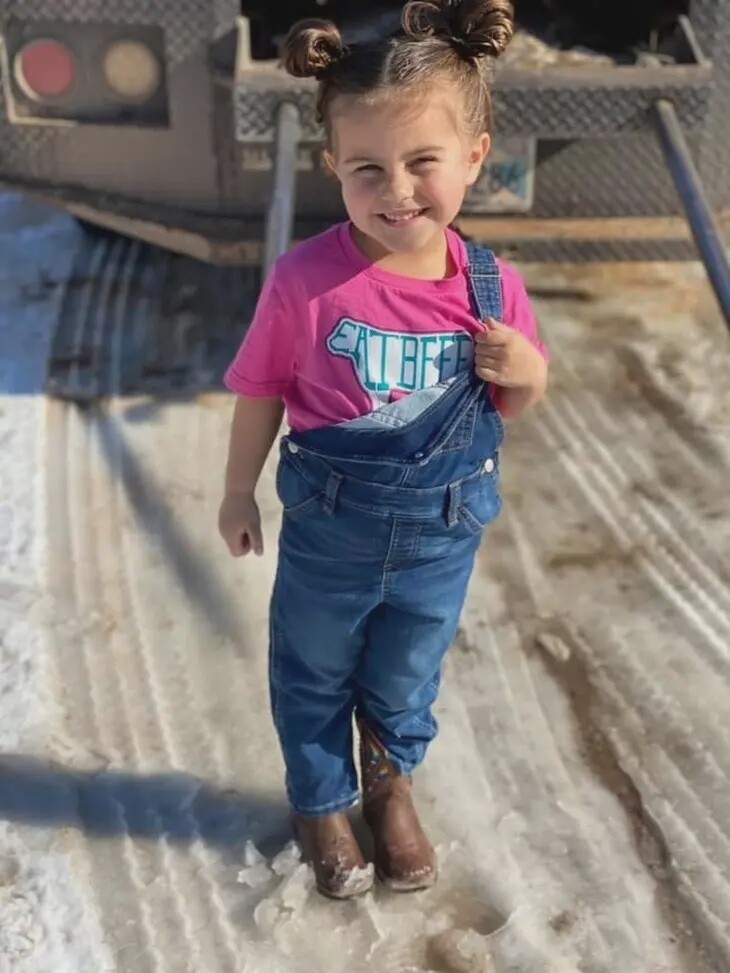 Kids Eat Beef Tee - Pink