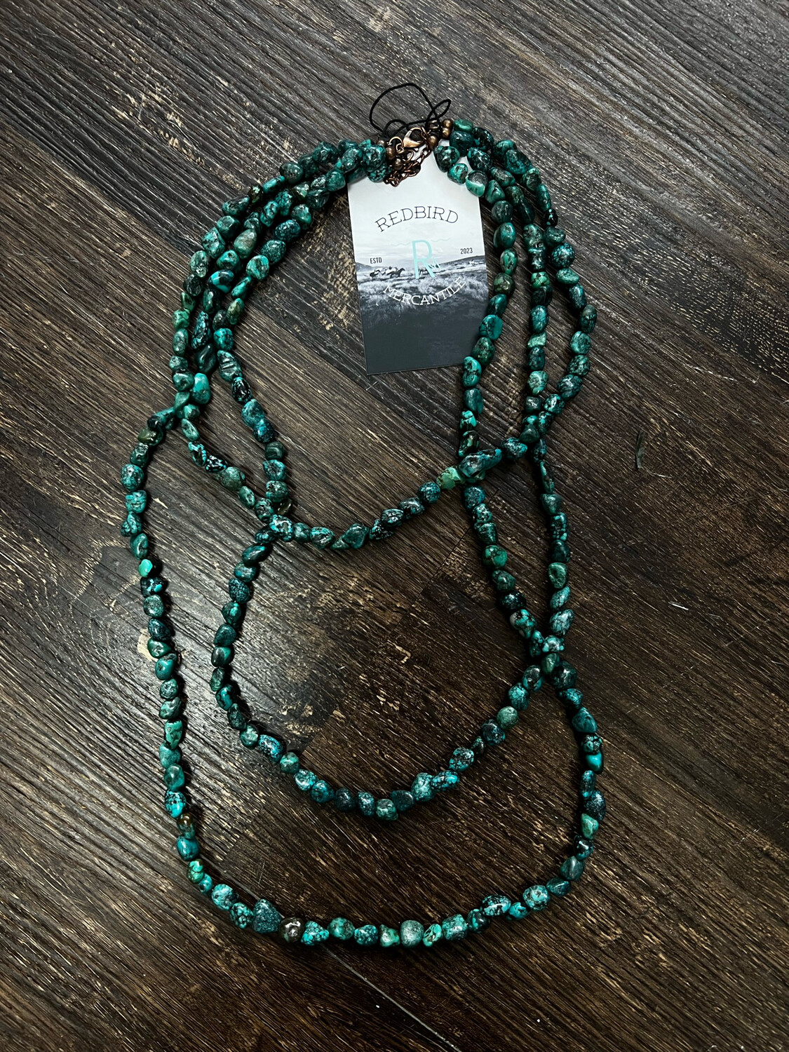 Genuine Natural Turquoise Triple Strand Necklace