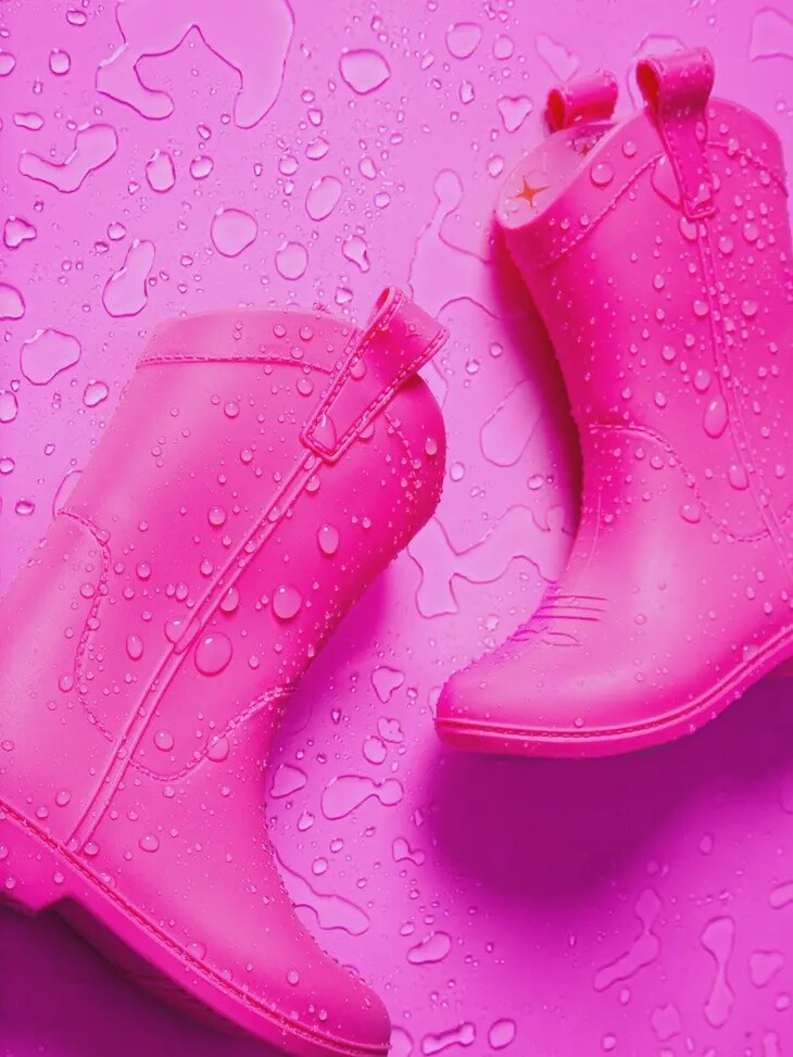 Cowboy Rain Boots, Size: 4/5, Colour: Atomic Pink